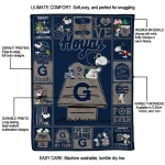 georgetown hoyas snoopy love blue quilt blanket best selling
