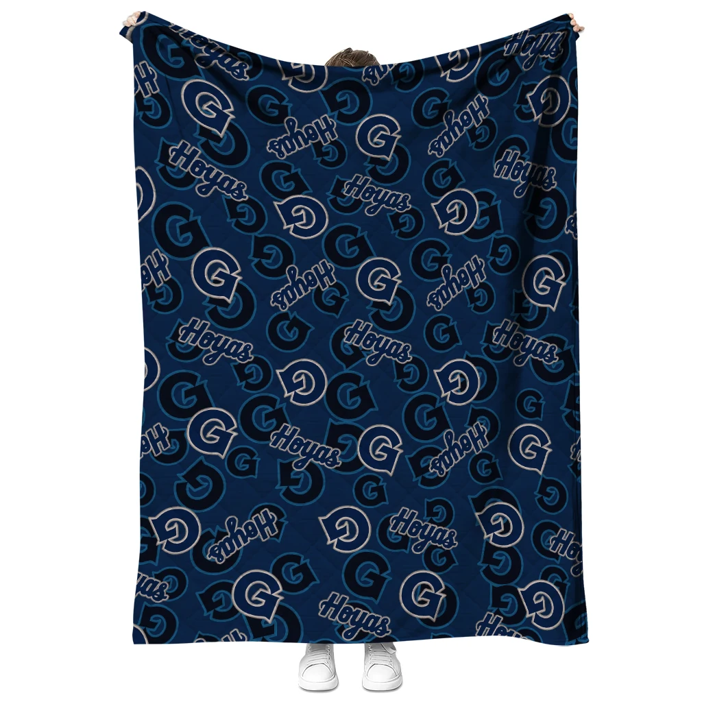 georgetown hoyas solid classic blue quilt blanket fashion forward georgetown hoyas solid classic blue quilt blanket fashion forward