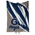 georgetown hoyas stroke art blue white quilt blanket best selling
