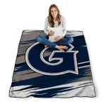 georgetown hoyas wild lines blue white quilt blanket best selling