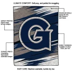 georgetown hoyas wild lines blue white quilt blanket best selling
