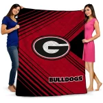 georgia bulldogs arrow layers red quilt blanket best selling