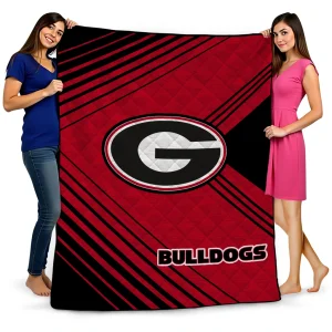 georgia bulldogs arrow layers red quilt blanket best selling