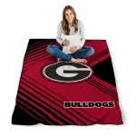 georgia bulldogs arrow layers red quilt blanket best selling