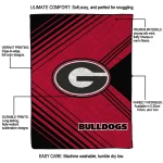 georgia bulldogs arrow layers red quilt blanket best selling