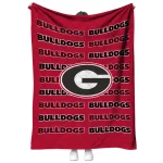 georgia bulldogs bold red quilt blanket best selling