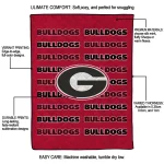 georgia bulldogs bold red quilt blanket best selling