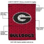 georgia bulldogs brick grid red quilt blanket best selling