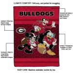 georgia bulldogs disney football red quilt blanket best selling