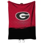 georgia bulldogs dot illusion red quilt blanket best selling