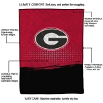 georgia bulldogs dot illusion red quilt blanket best selling
