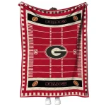 georgia bulldogs mickey player red quilt blanket best selling