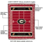 georgia bulldogs mickey player red quilt blanket best selling