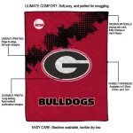 georgia bulldogs paint trail red quilt blanket best selling