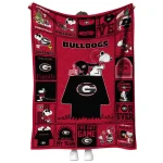 georgia bulldogs snoopy love red quilt blanket best selling