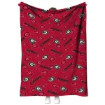 georgia bulldogs solid classic red quilt blanket best selling