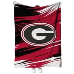 georgia bulldogs wild lines red white quilt blanket best selling