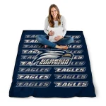 georgia southern eagles bold red blue quilt blanket best selling