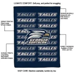 georgia southern eagles bold red blue quilt blanket best selling