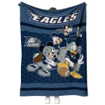 georgia southern eagles disney football blue quilt blanket best selling