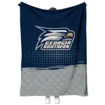 georgia southern eagles dot illusion blue quilt blanket best selling