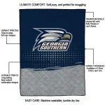 georgia southern eagles dot illusion blue quilt blanket best selling