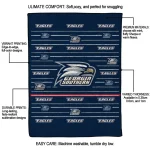 georgia southern eagles handdrawn stripes blue quilt blanket best selling