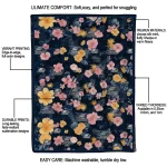 georgia southern eagles hibiscus foliage blue quilt blanket best selling