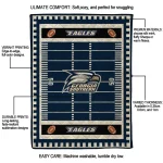 georgia southern eagles mickey player blue quilt blanket best selling