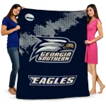 georgia southern eagles paint trail blue quilt blanket best selling