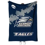 georgia southern eagles paint trail blue quilt blanket best selling