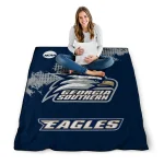 georgia southern eagles paint trail blue quilt blanket best selling
