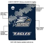georgia southern eagles paint trail blue quilt blanket best selling