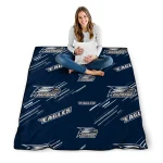 georgia southern eagles sketch lines blue quilt blanket best selling