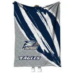 georgia southern eagles stroke art blue white quilt blanket best selling