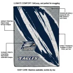 georgia southern eagles stroke art blue white quilt blanket best selling