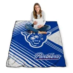georgia state panthers arrow layers blue quilt blanket best selling