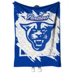 georgia state panthers block border blue quilt blanket best selling