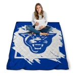 georgia state panthers block border blue quilt blanket best selling
