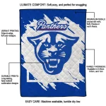 georgia state panthers block border blue quilt blanket best selling