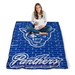 georgia state panthers brick grid blue quilt blanket best selling