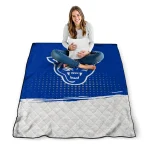 georgia state panthers dot illusion blue quilt blanket best selling