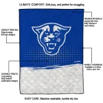 georgia state panthers dot illusion blue quilt blanket best selling