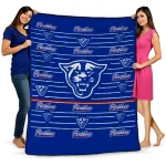 georgia state panthers handdrawn stripes blue quilt blanket best selling
