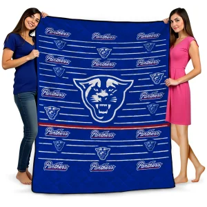 georgia state panthers handdrawn stripes blue quilt blanket best selling
