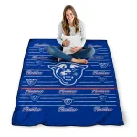 georgia state panthers handdrawn stripes blue quilt blanket best selling