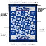 georgia state panthers helmet heart blue quilt blanket best selling
