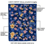 georgia state panthers hibiscus foliage blue quilt blanket best selling