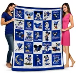 georgia state panthers mickey mouse motif blue white quilt blanket best selling