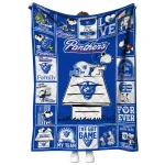 georgia state panthers snoopy love blue quilt blanket best selling